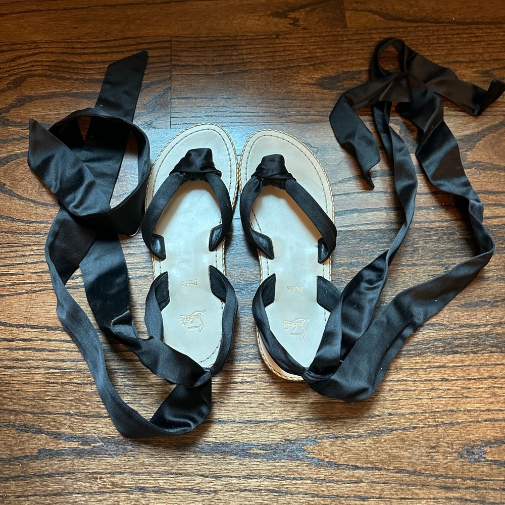 Christian Louboutin satin sandal